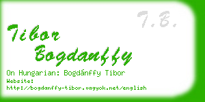 tibor bogdanffy business card
